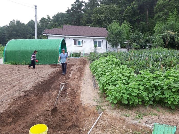  사진2. 내가 지켜보는 가운데 배추골을 타는 친구