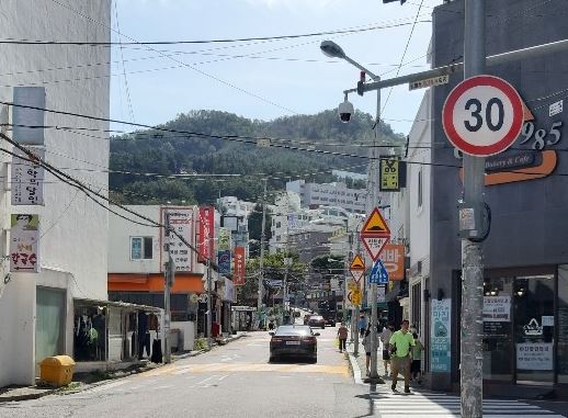 잘미산전경(배산을 잘미산이라 부르는 토곡에서 본 보습