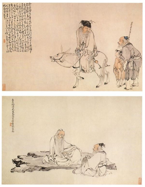 053 황신(黃愼 청 1687~1770) 산수인물도 3, 4. 27.9+44.5 1735년 북경고궁박물원