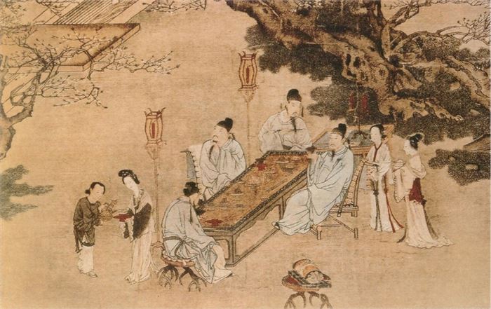 114 구영(仇英 명 1494~1552) 춘야연도리원도(春夜宴桃李園圖) 부분확대