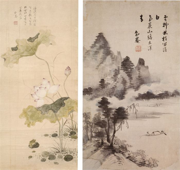 151 강세황(豹菴 姜世晃 조선 1713~1791) 향원익청(香遠益淸)) 강상조어(江上釣魚)