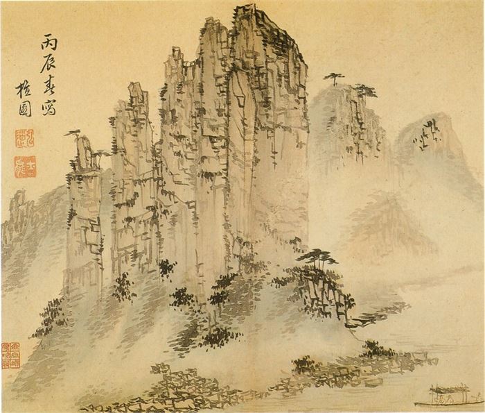 155 김홍도(檀園 金弘道 조선 1745~1806) 옥순봉(玉筍峰) 丙辰年畵帖 中 26.7+31.6 삼성미술관 리움