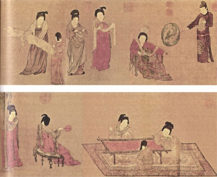 210 주방(周昉 唐) 휘선사녀도(揮扇仕女圖) 33.7+204.8 북경 고궁박물원